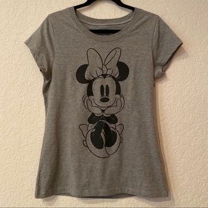 Disney Gray Minnie Mouse Graphic T-Shirt